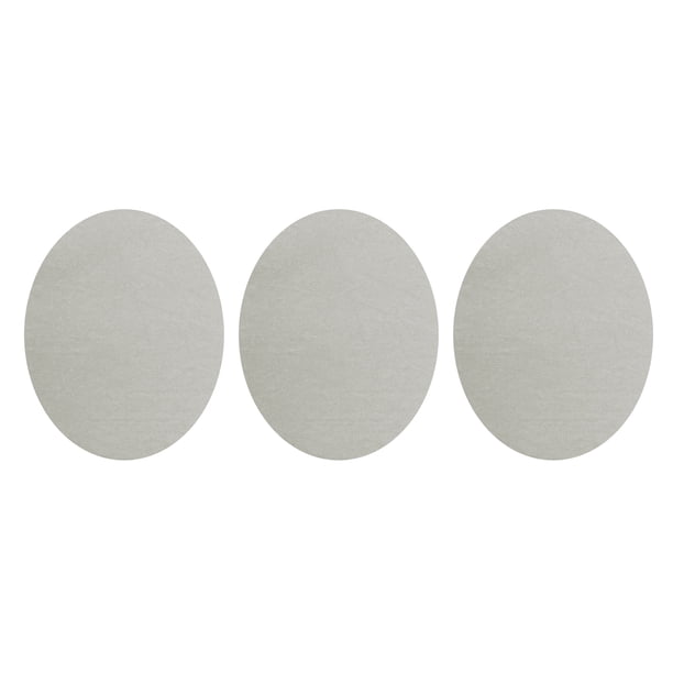 Uxcell 3Pcs Parches de planchar, Parches de terciopelo para codos y rodillas, Reparación de tela para ropa, manualidades, suéteres, pantalones, camisas, 6x4 pulgadas gris claro