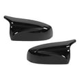 thumbnail image 4 of Door Mirror Cover Trim, Wearproof UV Resistant Waterproof 2pcs Rearview Mirror Cap Colorfast Lightweight  for Car Replacement for E71 X6 2008-2013 Carbon Fibe Style,Glossy Black, 4 of 7