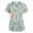Light Green, variant on Womens Scrub Top Cute Print Short Sleeve Shirts Stretch V Neck Tops Modern Classic Fade Resistant Scrub With Pockets,Light pink 2XL