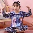 thumbnail image 3 of Conjunto de Pijamas para niños, ropa de dormir para el hogar con dibujos de unicornios, Frozen, Elsa, Mickey, novedad, 3 of 4