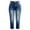 Light Blue, variant on WTOBBY Women's Distressed Skinny Jeans, Stretchy Ripped Denim Pants with a Trendy and Edgy Style for Everyday Wear, Comfortable Fashion Leggings with Abrasions,Black L