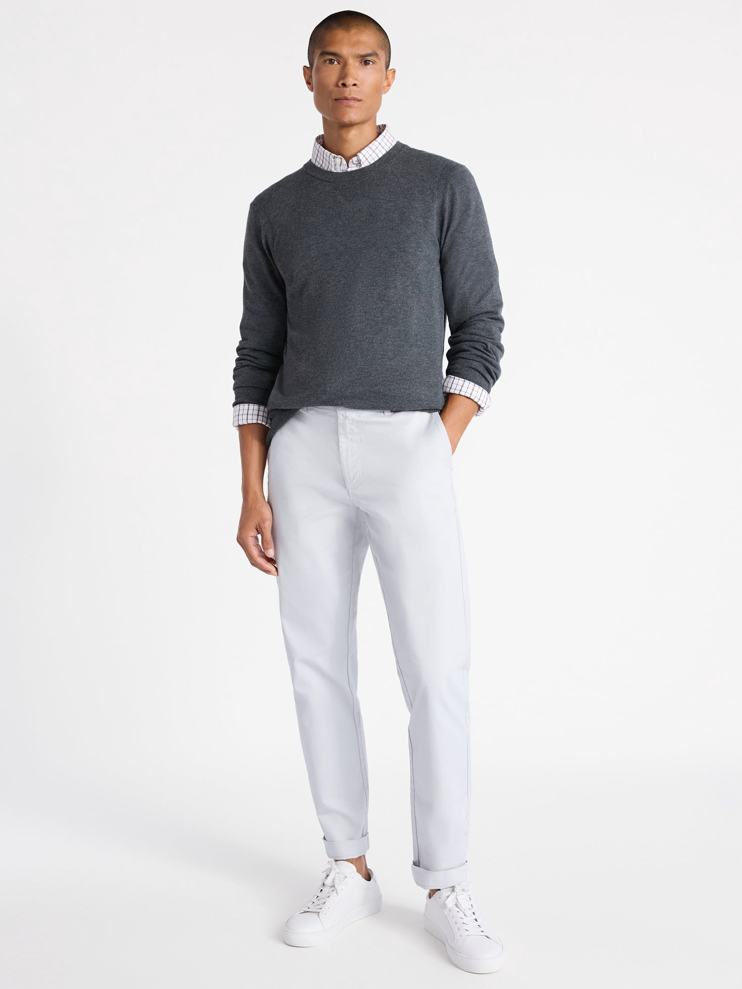 Free Assembly Men's Straight Tapered Fit Chino Pants, Sizes 29-42