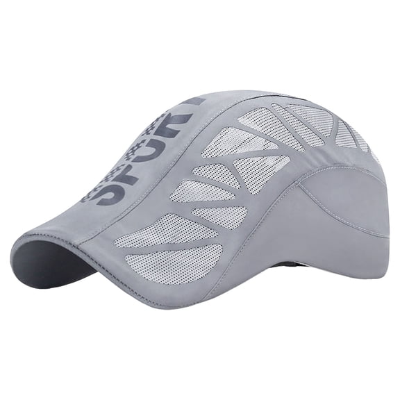 Mens Sports Cap Mesh Panel Quick Dry Breathable Lightweight Cycling Running Headwear