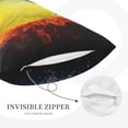 thumbnail image 3 of Zufioo Tennis Ball In Fire And Water Print Double-sided Plush Pillow Cover,Decorative Pillow Protector without Pillow Core, Suitable for Sofa, Bedroom, Car-14"x20", 3 of 6