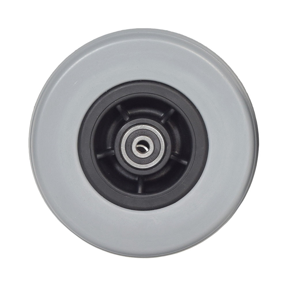 AlveyTech 6"x2" Front and Rear Caster Wheel for the Quantum Q6 Edge & Q6000Z Power Chairs - Replacement Wheels with Gray Ribbed Solid Tires, 638-2RS Bearings, Right or Left (WHLASMB2130 / TAGC2130)