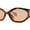 Tortoise Beige - Brown, variant on Mod Inset Lens Elegant Cat Eye Plastic Fashion Sunglasses Black Smoke