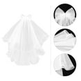thumbnail image 5 of WRISTBIQUE Romantic Wedding Veil Beige Net For Girls 1Pack 27.6x22.4x0.2In, 5 of 10