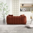 thumbnail image 3 of Oversized Bean Bag Chair Sofa,Bean Bag Couch Floor Sofa with Wide Armrests Big BeanBag  Lazy Sofa for Bedroom, Living room, Apartment, Red+Brown, 3 of 9