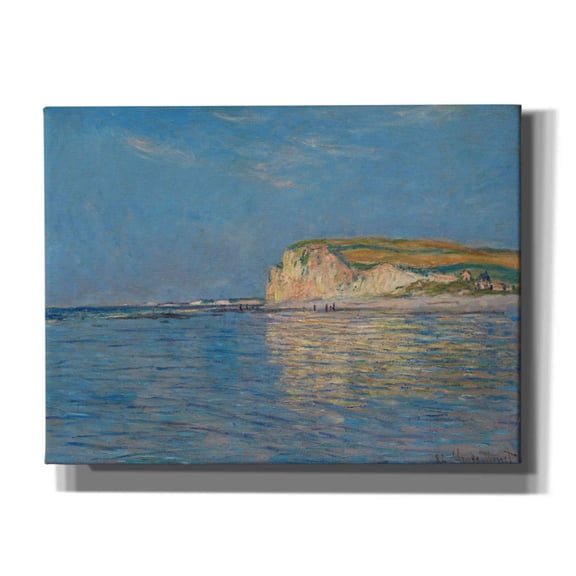 Epic Graffiti 'Low Tide At Pourville, Near Dieppe' by Claude Monet, Giclee Canvas Wall Art, 16"x12"