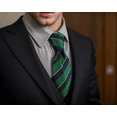 thumbnail image 6 of Men's Ties Necktie Green Blue Stripe Classic Size 57.5", 6 of 7