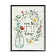 thumbnail image 2 of Stupell Industries Enjoy Little Things Motivational Phrase Country Jar Wreath, 11 x 14, Design by Janelle Penner, 2 of 5
