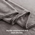 RUIKASI Fleece Gray Blanket Throw Fluffy Throw Size Blanket for Sofa, Small Warm Travel