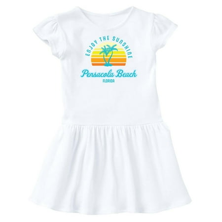

Inktastic Summer Enjoy the Sunshine Pensacola Beach Florida in Blue Gift Toddler Girl Dress