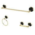 thumbnail image 5 of Kingston Brass BAK911248BB Water Onyx 3-Piece Bathroom Accessory Set, Brushed Brass, 5 of 5