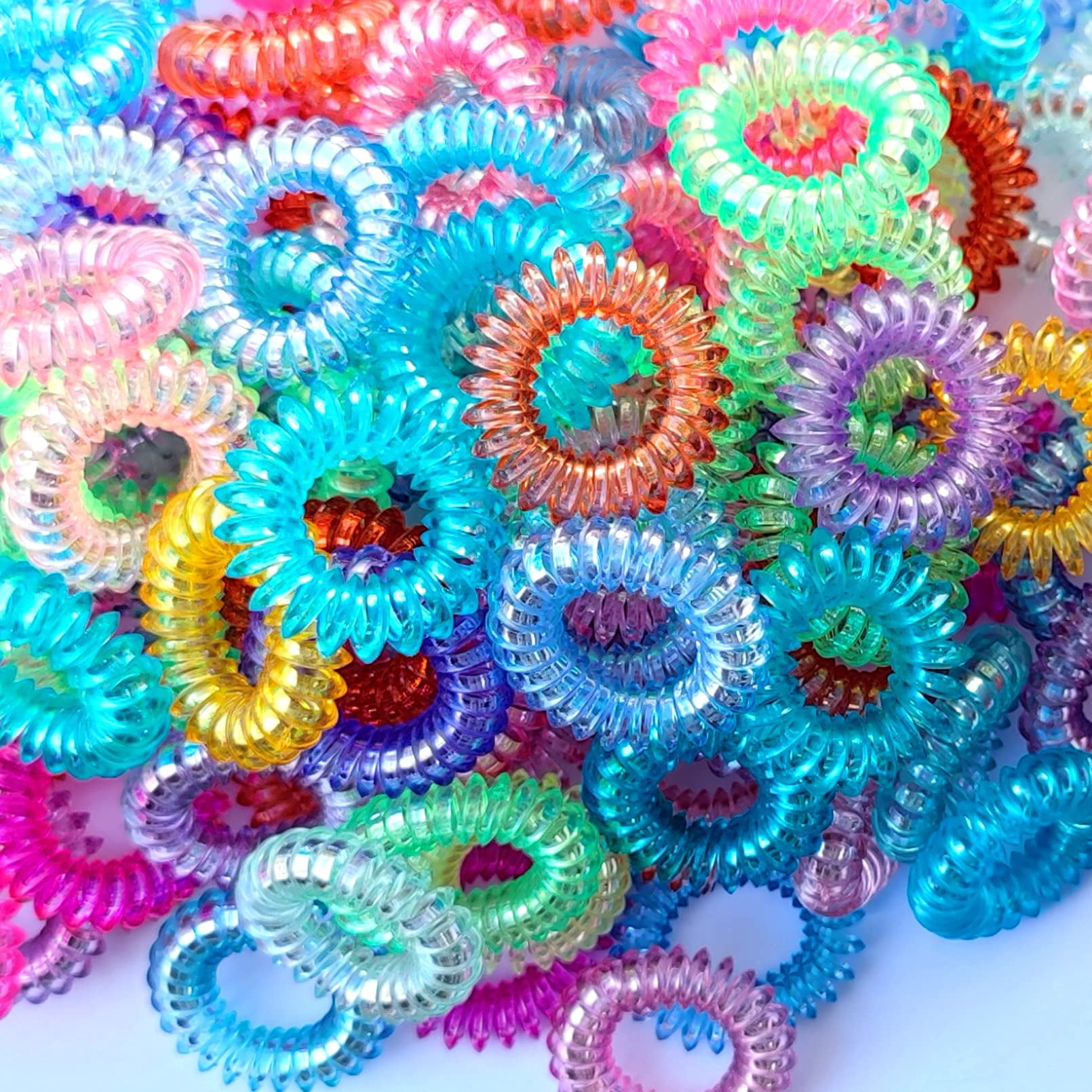 FINDYOU 40 Pcs Hair Ties Spiral For Women Coil Hair Ties For Girls findyou-40-pcs-hair-ties-spiral-for-women-coil-hair-ties-for-girls