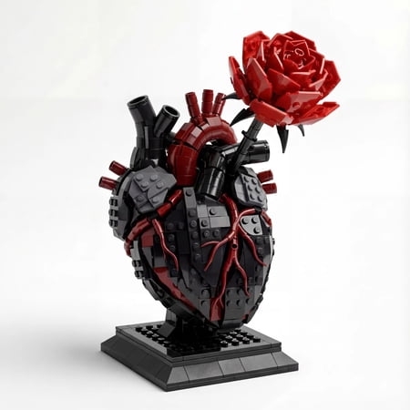 Reactor Thornheart Rose Building Block Set Gothic MOC Bricks Toys Dector Collection Gift Kit 421pcs