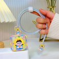 thumbnail image 4 of Cute Star Heart Wave Case For 20w/18w Charging Head Protection Cover Soft Dustproof Bite Cord Line Usb Cable Winder Style I, 4 of 6