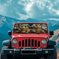thumbnail image 3 of XYZCANDO Cute Turtle Windshield Sun Shade Folding Front Window Sun Shade for Car Accessories Compatible with Wrangler JK JKU TJ 1997-2018 Windshied Sunshade Block UV Rays, 3 of 7
