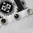thumbnail image 4 of jejeloiu Vintage Geometric Rhombus Curtains Pack of 2 (42x84 Each),Gray Black Curtains Blackout For Men Women, 4 of 6