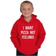 thumbnail image 3 of I Want Pizza Not Feelings Funny Food Youth Hoodie Boy Girl Teen Brisco Brands S, 3 of 6
