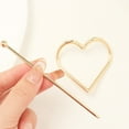 thumbnail image 4 of Hollow Smooth Love Heart Hair Pins Clip,Fashion Cute All-Match Hairpin Side Clamp Liu Hai Horse Tail Clip Arrow Hairpin for Women, 4 of 5