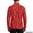 thumbnail image 3 of Aplkyhs Christmas Candy Cane Men Sport Cloth Golf Tennis Shirts Long Sleeve Sport Shirts Soft and Comfortable Lightweight with Collar Shirt Fit Plain for Golf Tennis Running Gym, 3 of 7