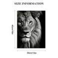 thumbnail image 2 of Acheng  Black and White Lion Head Canvas Wall Art Animal Portrait Print Picture Lion Painting for Bedroom 12x16 in, 2 of 5