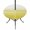 Yellow, variant on Round Outdoor Tablecloth with Umbrella Hole and Zipper, Purple White Ombre Tablecloth with Elastic Waterproof, Modern Romantic Gradient Stripes Patio Table Covers for 36" - 44" Picnic Pool Tables