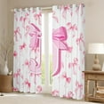 thumbnail image 2 of Manfei Bow Alphabet Black Out Curtains,Pink White Curtains Pack of 2 (42x63 Each),Initial Monogrammed Bedroom Curtains,Dreamy Room Decoration, 2 of 6