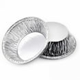 thumbnail image 2 of 100 Pack - Disposable Pie Tins, Aluminum Pie Pans, Foil Tart Pans used for Baking, Cooking, Storage and Reheating / Pies, Tart and Quiche (Size - 3cm), 2 of 5