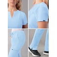 thumbnail image 4 of Adar Addition Go-Higher Scrub Set For Women - Notched V-Neck Scrub Top & Skinny Cargo Scrub Pants - A9600 - Sky Blue - L, 4 of 7