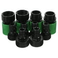 thumbnail image 2 of juegos de adaptadores de grifo de jardín con rosca de rosca de liberación rápida de 3/4 de pulgada para uso doméstico en interiores y exteriores (negro y verde), 2 of 8