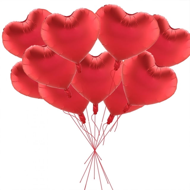 Globos de Látex BuyWeek 10 Piezas 18 Pulgadas Decoración de Boda Forma de Corazón Multicolor