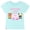 Birthday Aqua, variant on Little Girls' Short Sleeve Graphic T-Shirt Happy Build Pink