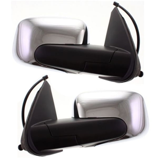 Passengers Power Side View Mirror Replacement with Bright Chrome Cover for Chevrolet 20923830