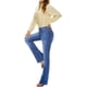 thumbnail image 2 of Jeans acampanados para mujer Jeans acampanados de talle alto con pantalones de mezclilla rasgados de pierna ancha clásica 1091-blue20, 2 of 5
