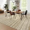 thumbnail image 2 of FairOnly 8'x10'Modern Machine Washable Non Slip Area Rug Intertwined Geometric Soft Low Pile Rug for Dining Room Bedroom Kitchen,Camel, 2 of 7