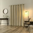 thumbnail image 2 of Sun Zero Dresden 2-pack Slub Detail Magnetic Closure 100% Blackout Grommet Curtain Panel Pair, 37"W x 84"L, Natural, 2 of 7