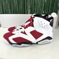 thumbnail image 1 of Ni-k-e Air Jordan 6 Retro OG Mid Carmine Red White Black CT8529-106 Mens Size 13, 1 of 6