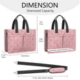 thumbnail image 3 of Canvas Tote Bag for Women with Compartments, Large Cute Pink Checkered Teacher Student Shoulder Bag Nurse Purses Crossbody Bags Work Laptop Book Bag Satchels Handbags, 3 of 6