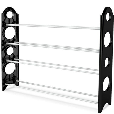 Ktaxon 4 Tier 20 Pairs(Longer Version)Space Saving Storage Organizer Free Standing Shoe Rack
