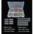 thumbnail image 4 of DARUITE Plastic Organizer Box Small Clear Storage Containers with Lid Adjustable Compartments Organizers for Tool, Jewelry, Tackle, Earring, Craft, Beads - 2PC, 34 Grids, 4 of 6