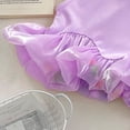 thumbnail image 4 of DAETIROS Kids Girls Outfit 2 Piece Set 100% Cotton Ruffle Tank Top & Flare Pants Play Clothes for Kids Girls Purple Kids-9Y,Size 2-3T, 4 of 6