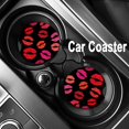 thumbnail image 3 of SPEKSEE Red Lips Print Ceramic Car Interior Coasters 2 Pack, Anti Slip 2.56 Inch Absorbent Cup Mat Interior Accessories Fit for Most Cars, 3 of 7