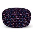 thumbnail image 1 of Vodka Soda Pouf Cover with Zipper, Repetitive Martini Glasses Cocktails Polygonal Pattern, Soft Decorative Fabric Unstuffed Case, 30" W X 17.3" L, Quartz Pale Fuchsia, by Ambesonne, 1 of 5