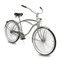 Tracer Cheetah 26" Vintage Cruiser Bike for Men, Suspension Fork Seat, 140 Spokes, 1-speed, Chrome