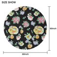thumbnail image 2 of Round Tablecloth Spring Summer flower Table Cover for Party Dinner Picnic 60x60 Inch Round, 2 of 5