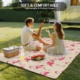 thumbnail image 4 of Pink Flamingo Outdoor Rug for Patio/Deck/Porch, Non-Slip Large Area Rug 3 x 5 Ft, Summer Animals Rustic Indoor Outdoor Rugs Washable Area Rugs, Reversible Camping Rug Carpet Runner, 4 of 8