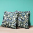 thumbnail image 4 of Amrita Sen Designs  20 x 20 in. Flying Floral Paisley Suede Zippered Pillow with Insert - Grey, Green & Beige, 4 of 5