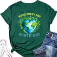 thumbnail image 2 of QHWAUAKFBN T Shirts For Women Trendy Graphic Earth Day Shirt Daily Earth Day Shirt Natural Graphic Short Sleeved Tshirts Top, 2 of 4